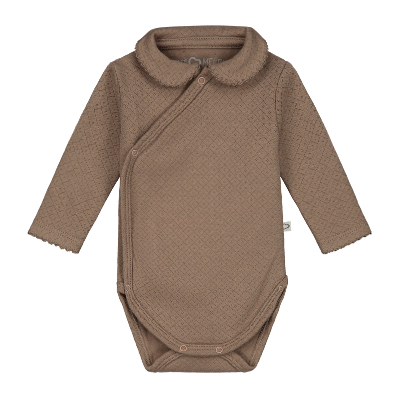 Romper Meisje Met Kraag Lange Mouw  Charlotte Taupe