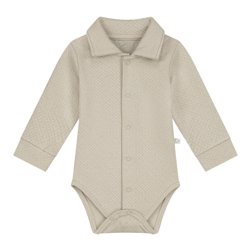 Romper Jongen Lange Mouw met Kraag Noah Sand