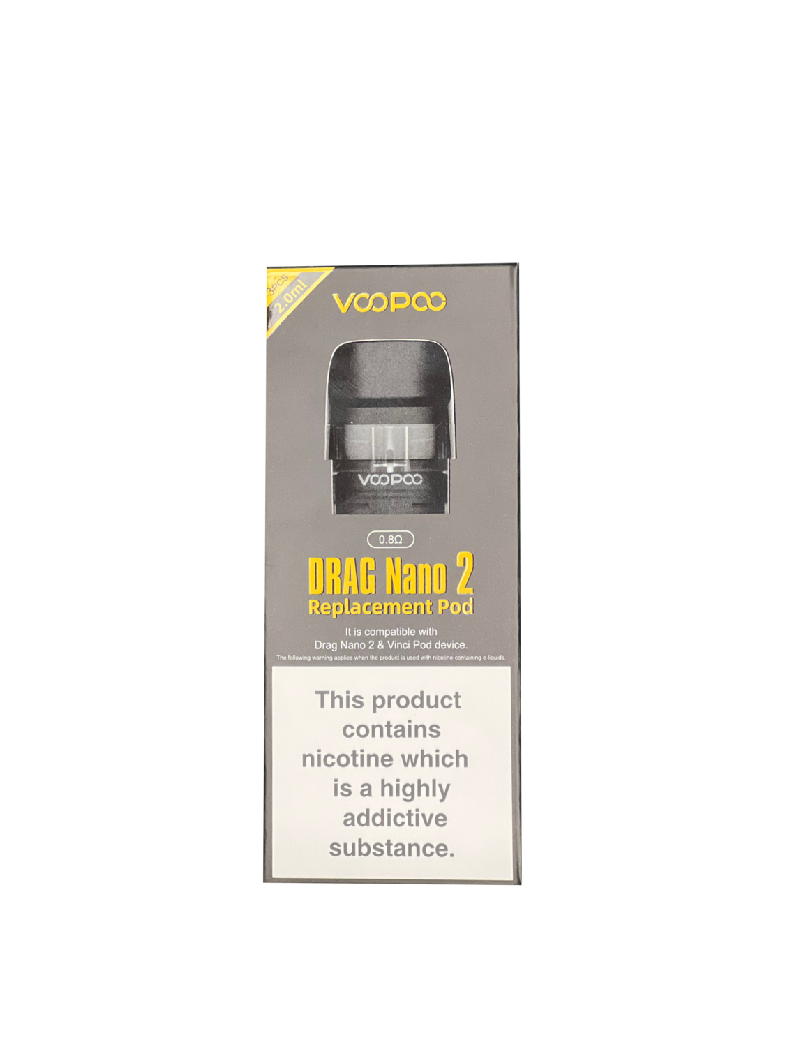 Voopoo DRAG nano 2 replacement pod 2.0ml (3pcs)