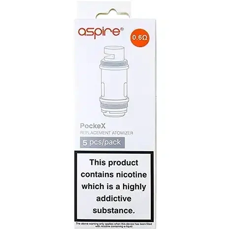 Aspire pockeX atomiser 0.6Ω (5pcs)