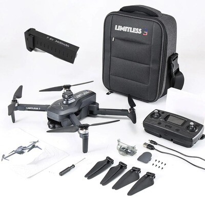Drone X Pro LIMITLESS 3 con GPS, Cámara 4K UHD, Evitación de Obstáculos, Gimbal de 3 Ejes y WiFi FPV 5G