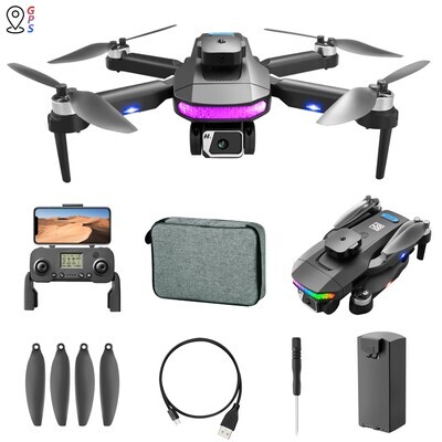 Drone GPS RKZDSR con cámara 4K para adultos, Quadcopter RC con retorno automático, Modo seguimiento, Motor sin escobillas, Vuelo circular, Ruta de vuelo, Control de altitud, Modo s