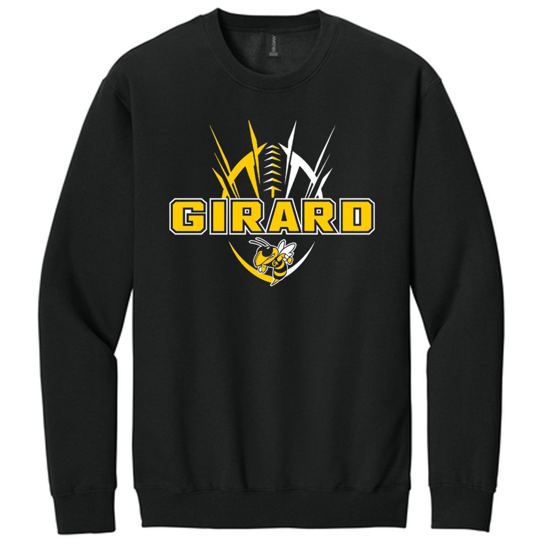 Girard Football - Softstyle Crewneck Fleece