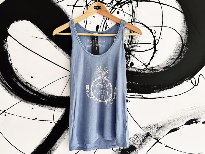 Electric City Blue Flowy Tank