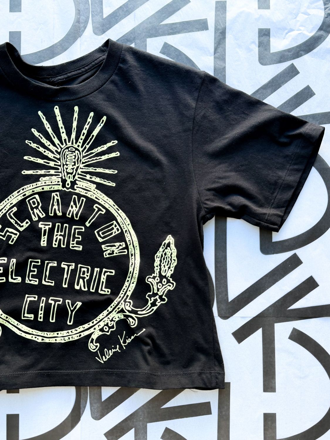 Electric City Black Crop Tshirt