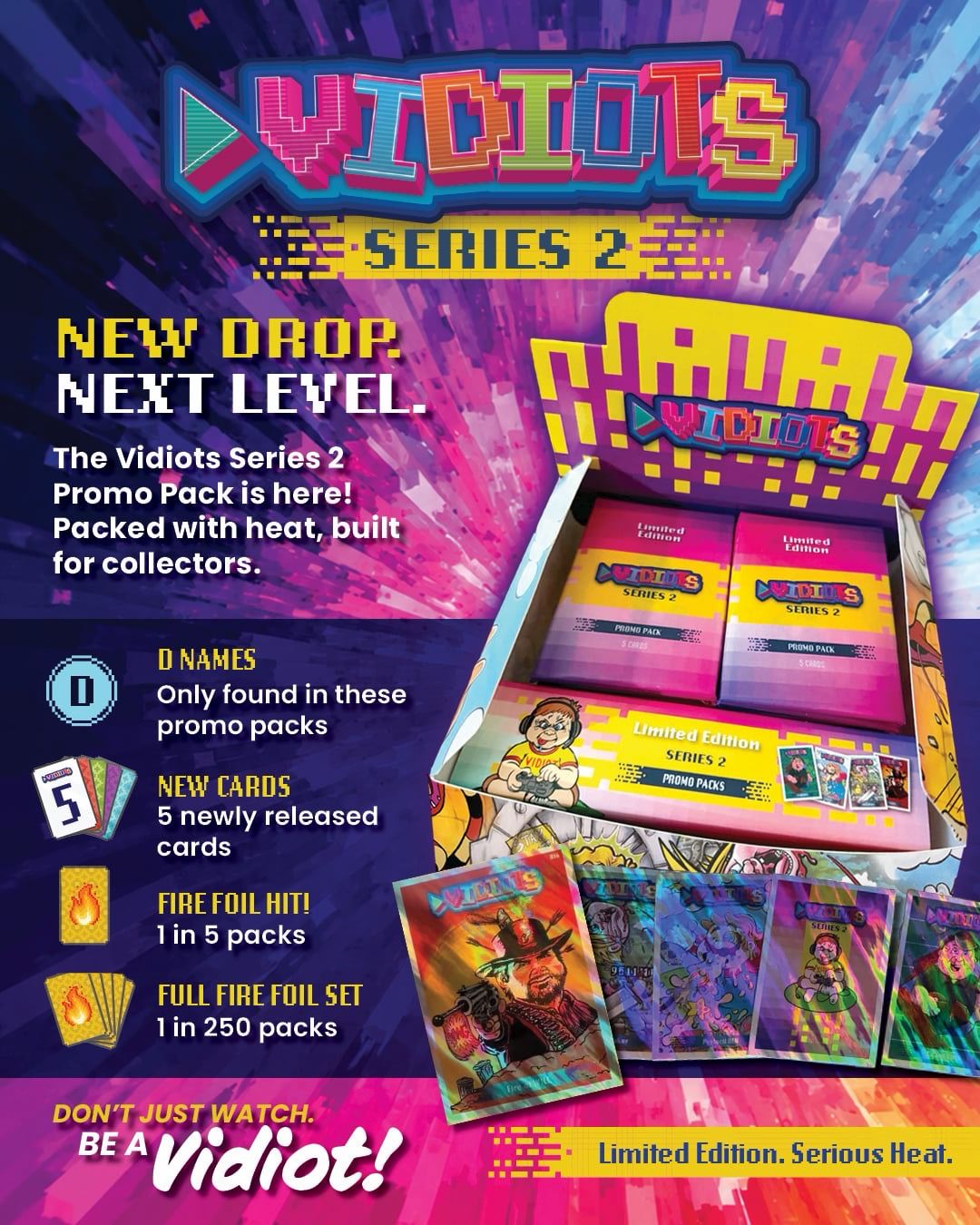 Vidiots Series 2 Promo Wax Pack.