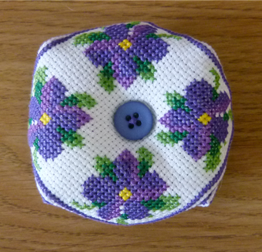 Purple Flower Biscornu
