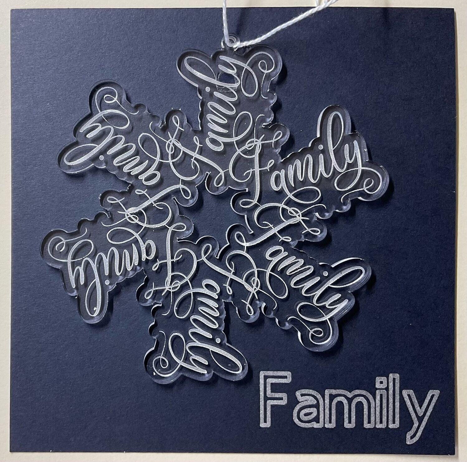 Acrylic Snowflake - Family