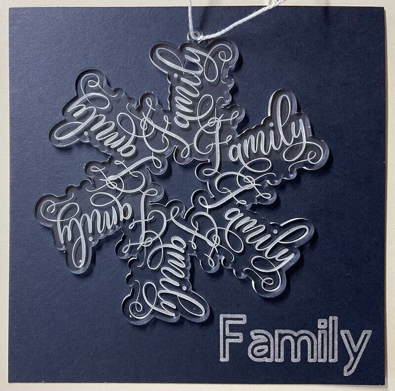 Acrylic Snowflake - Family