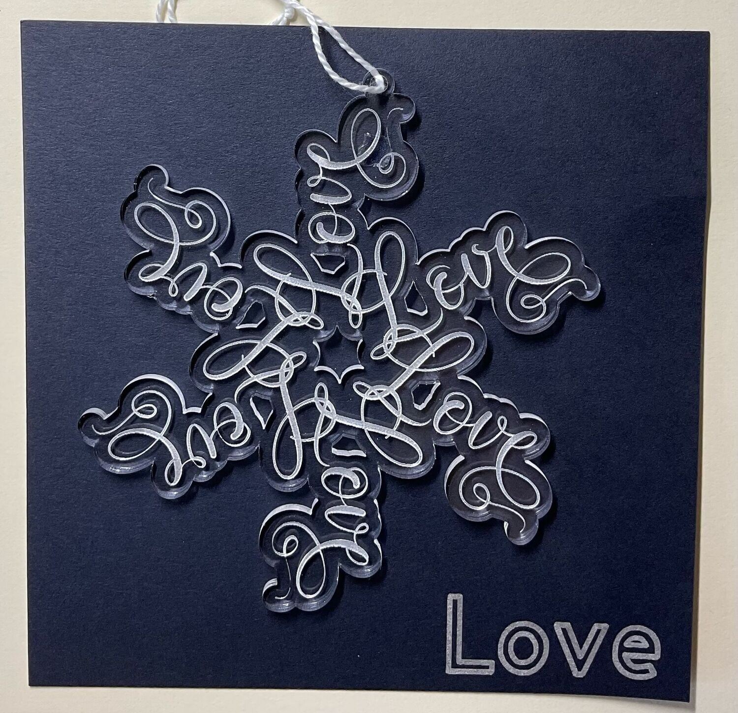 Acrylic Snowflake - Love