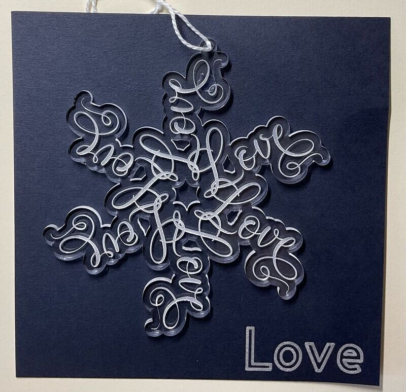 Acrylic Snowflake - Love
