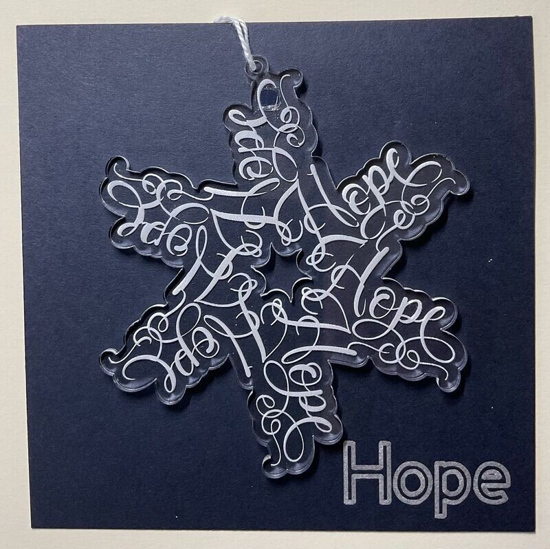 Acrylic Snowflake - Hope