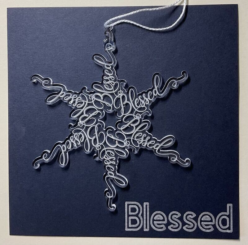 Acrylic Snowflake - Blessed