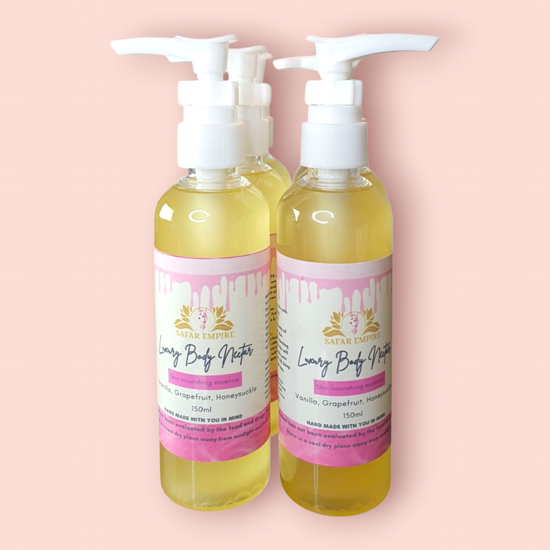 Luxurious Body Nectar Vanilla grapefruit and Honeysuckle notes
