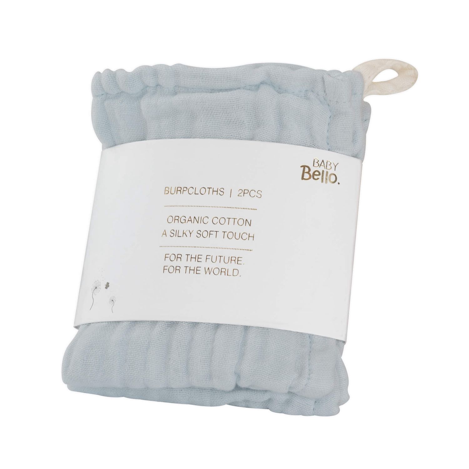 Πανάκια Φροντίδας Burp Cloths 2τμχ | 100% Οργανικό Βαμβάκι | Cashmere Blue