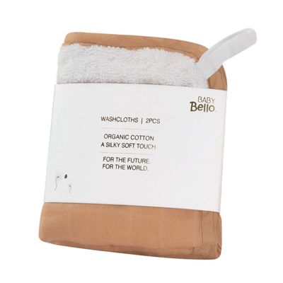 Βρεφικές Πετσέτες Wash Cloths 2τμχ | 100% Οργανικό Βαμβάκι | Pastry Shell