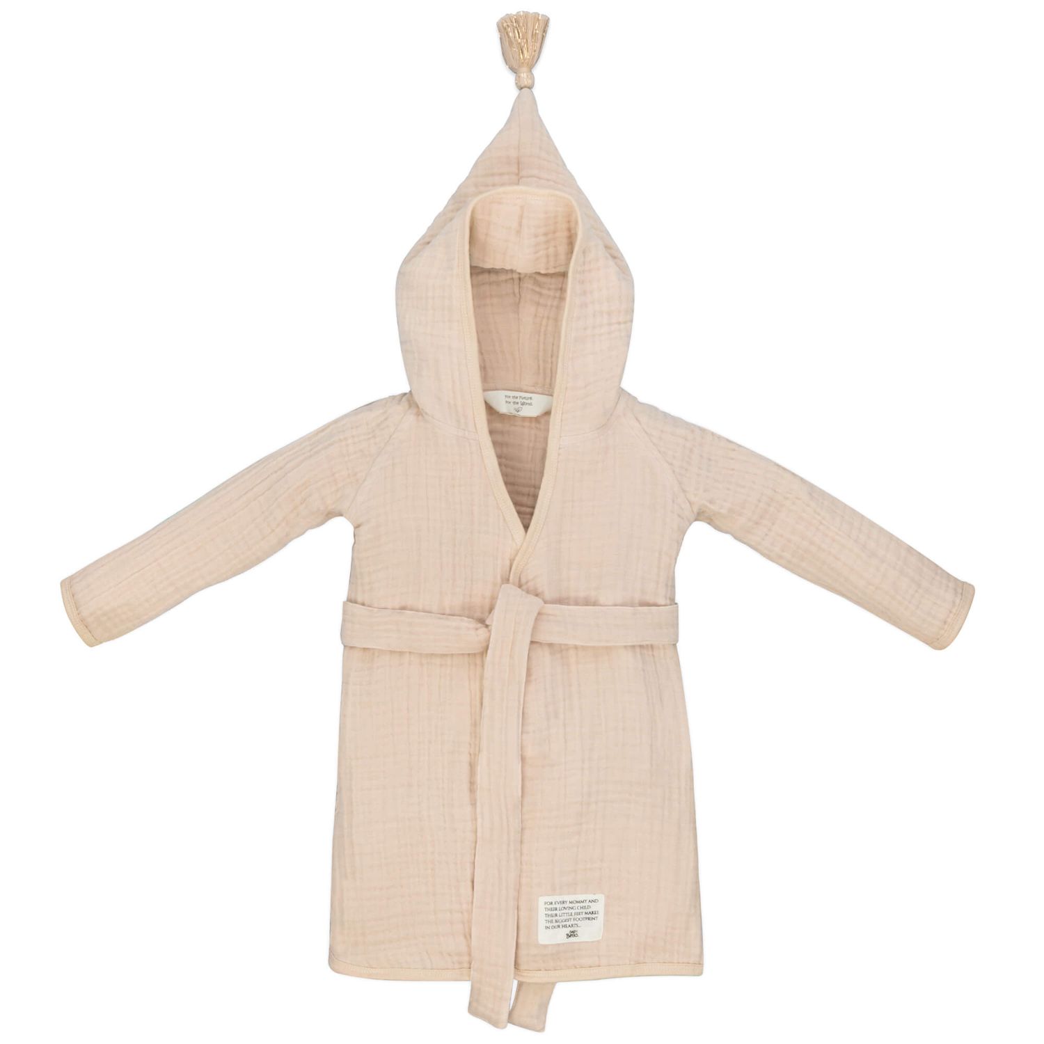 Παιδικό Μπουρνούζι | 100% Οργανικό Βαμβάκι | 80-98εκ. | Toasted Almond