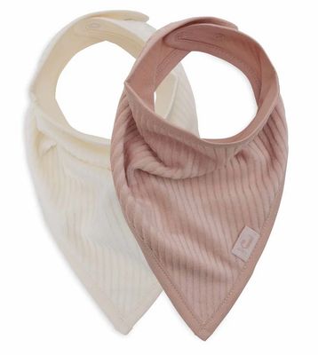 Σαλιάρες Μπαντάνα Velvet 2τμχ, Wild Rose/Ivory