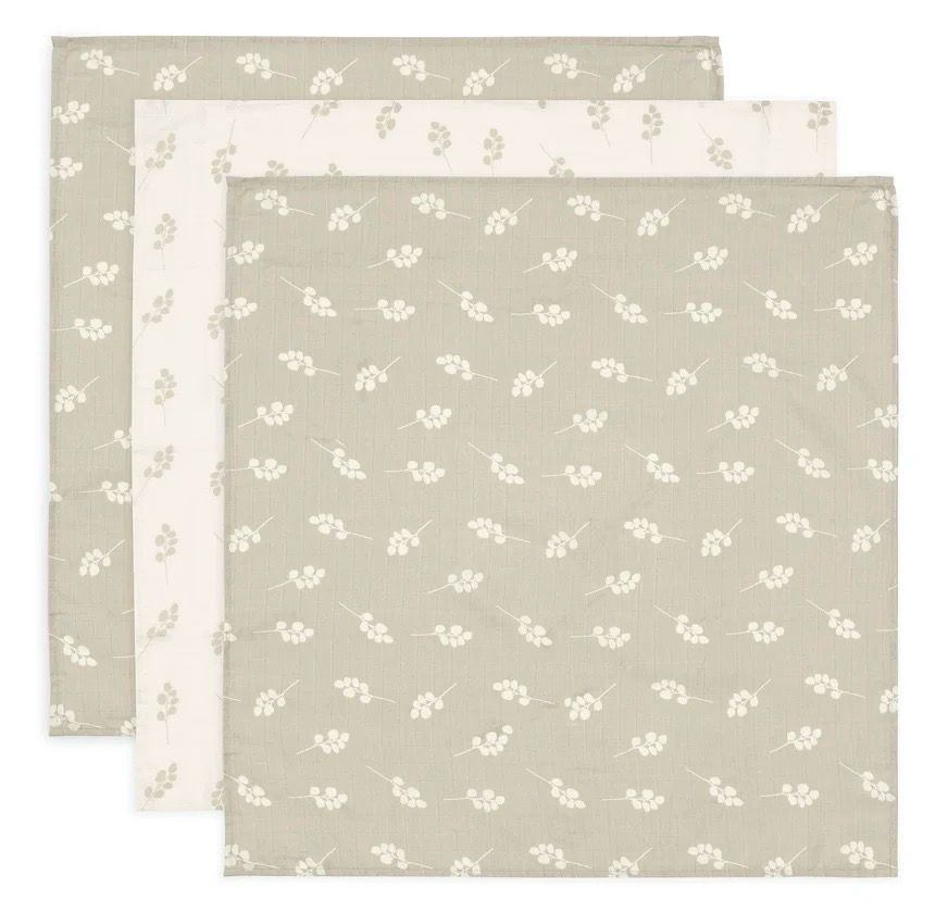 Πολυχρηστικές Πάνες Μουσελίνας 3τμχ Twig Olive Green, 70x70cm