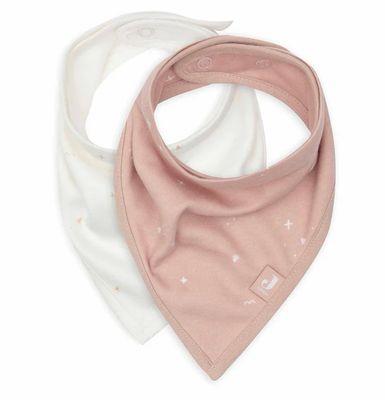 Σαλιάρες Μπαντάνα Twinkling 2τμχ, Wild Rose/Ivory