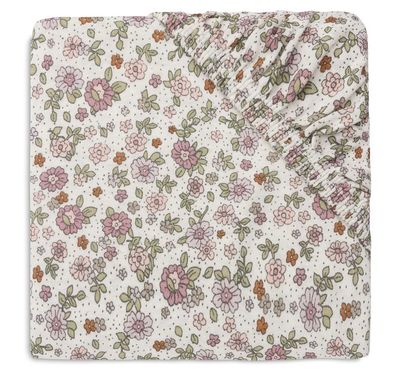 Σεντόνι Κούνιας Jersey Με Λάστιχο 120x60cm, Retro Flowers