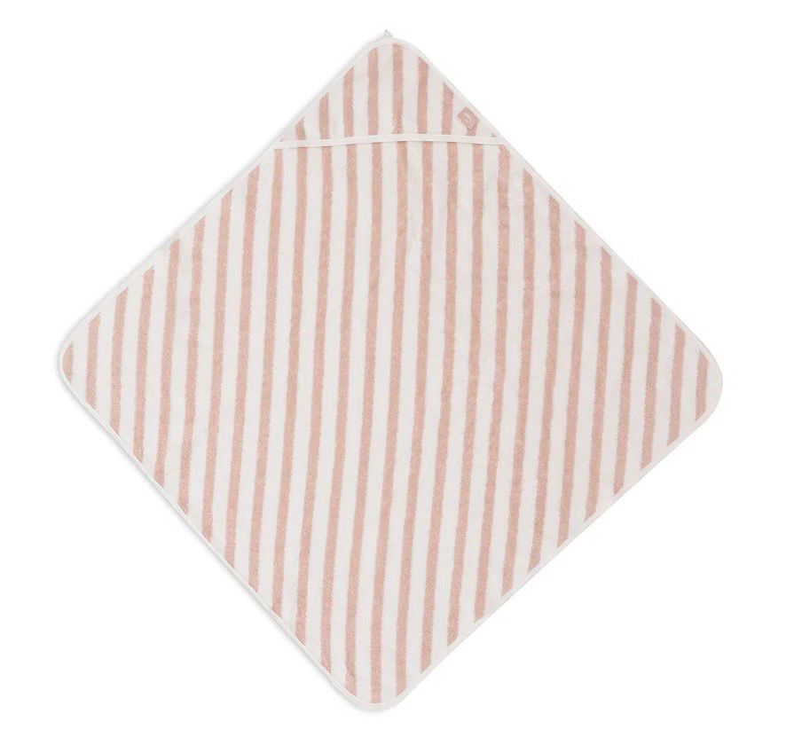 Βρεφική Πετσέτα Μπάνιου με Κουκούλα 75x75cm Stripe Terry - Wild Rose