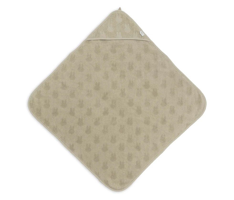 Βρεφική Πετσέτα Μπάνιου με Κουκούλα 75x75cm Miffy Jacquard- Olive Green