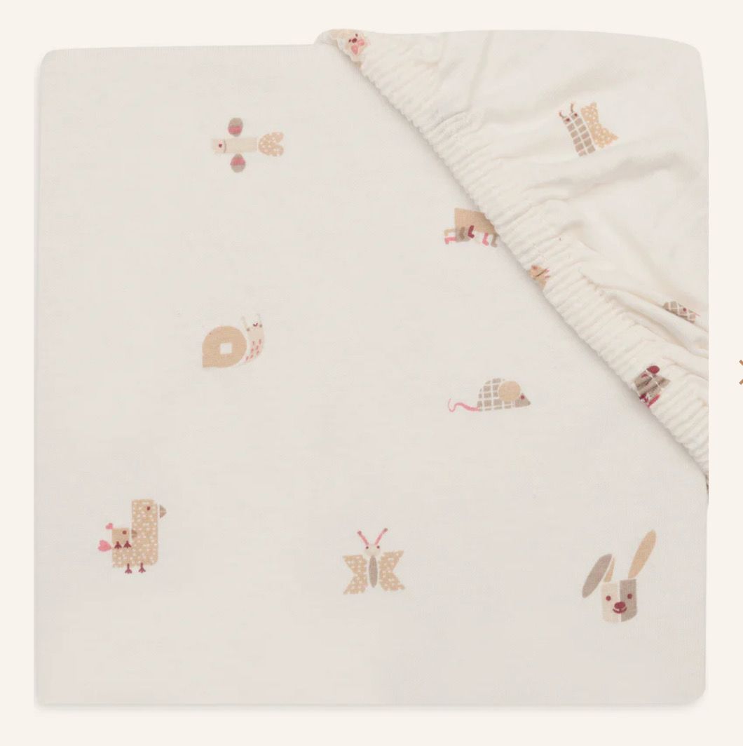 Σεντόνι Λίκνου/ Καλαθούνας Jersey Με Λάστιχο | 40/50x80/90cm | Animal Friends