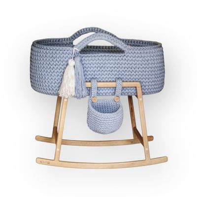 Καλαθούνα Λίκνο Μωρού Με Στρώμα &amp; Βάση - Light Grey