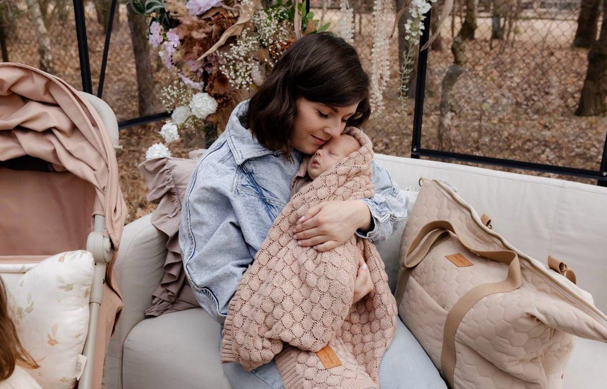 Βρεφική Κουβέρτα BAMBOO 80x100 Fema - Pastel Pink