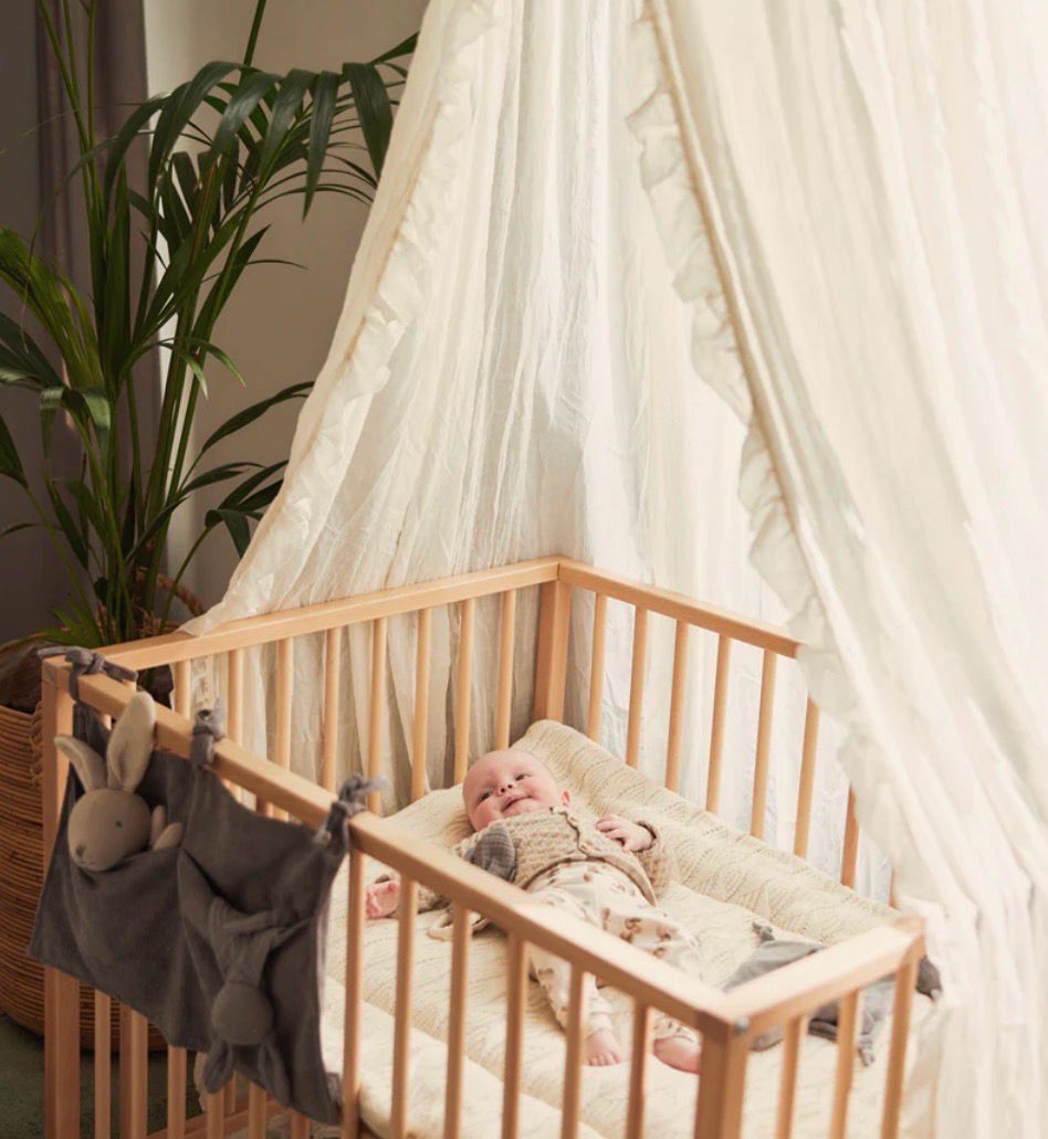 Κουνουπιέρα Οροφής Vintage Με Βολάν 245cm, Ivory