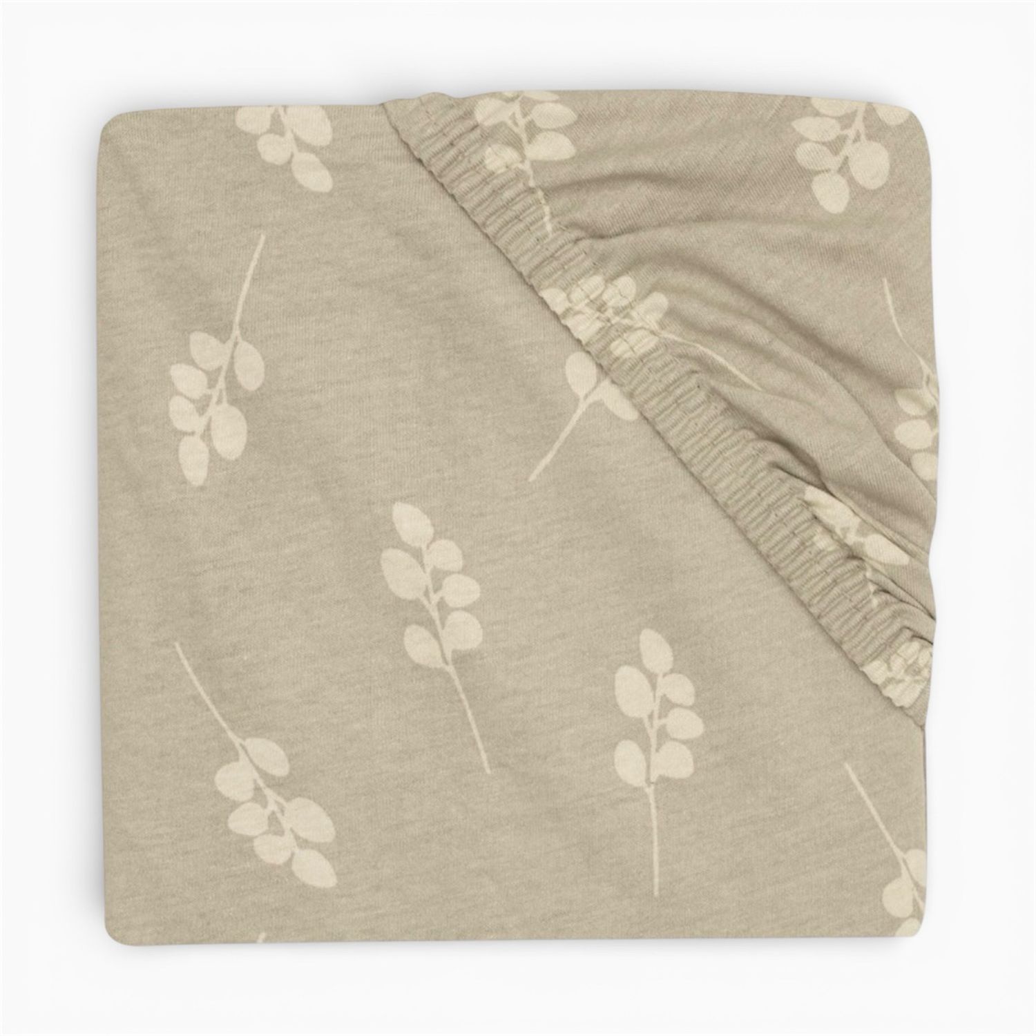 Σεντόνι Λίκνου/ Καλαθούνας Jersey Με Λάστιχο | 40/50x80/90cm | Twig Olive Green