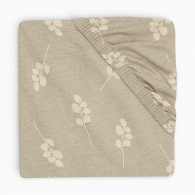 Σεντόνι Λίκνου/ Καλαθούνας Jersey Με Λάστιχο | 40/50x80/90cm | Twig Olive Green