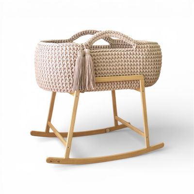 Καλαθούνα Λίκνο Μωρού Με Στρώμα &amp; Βάση - Warm Beige