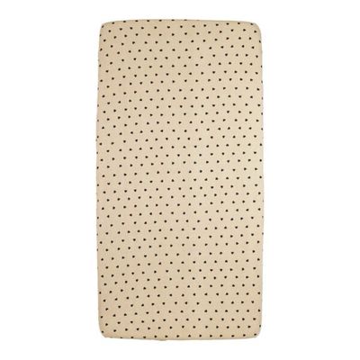 Meyco Σεντόνι με Λάστιχο Jersey Sweet Heart Soft Sand/Black 70×140/150cm