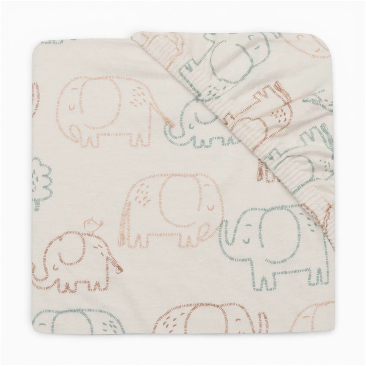 Σεντόνι Λίκνου/ Καλαθούνας Jersey Με Λάστιχο | 40/50x80/90cm | Elephant Tales