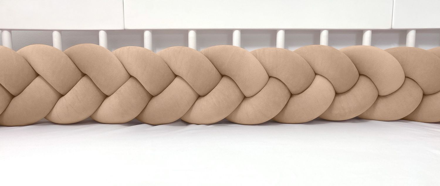 Βελούδινη Πάντα Πλεξούδα (200-15εκ.) - Caramel