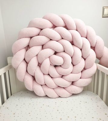 Βελούδινη Πάντα Πλεξούδα (200-15εκ.) - Pastel Pink