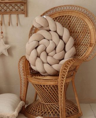 Βελούδινη Πάντα Πλεξούδα (200-15εκ.) - Beige