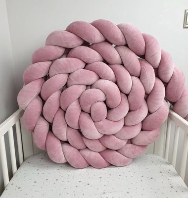 Βελούδινη Πάντα Πλεξούδα (200-15εκ.) - Dusty Pink