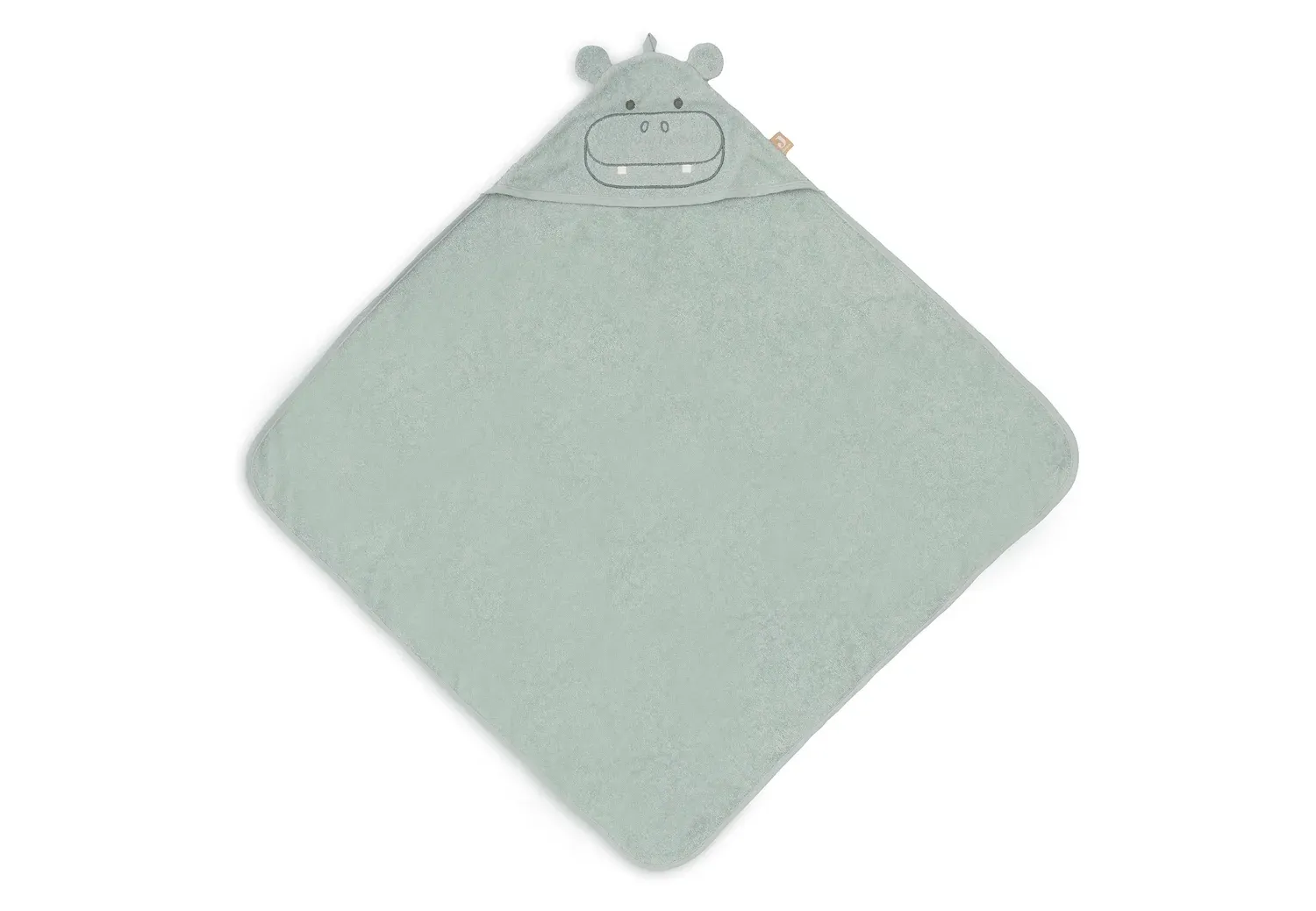 Βρεφική Πετσέτα Μπάνιου με Κουκούλα 75x75cm - Hippo Happy