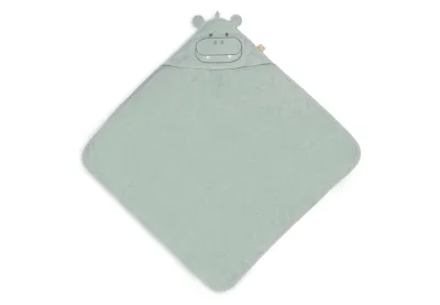 Βρεφική Πετσέτα Μπάνιου με Κουκούλα 75x75cm - Hippo Happy