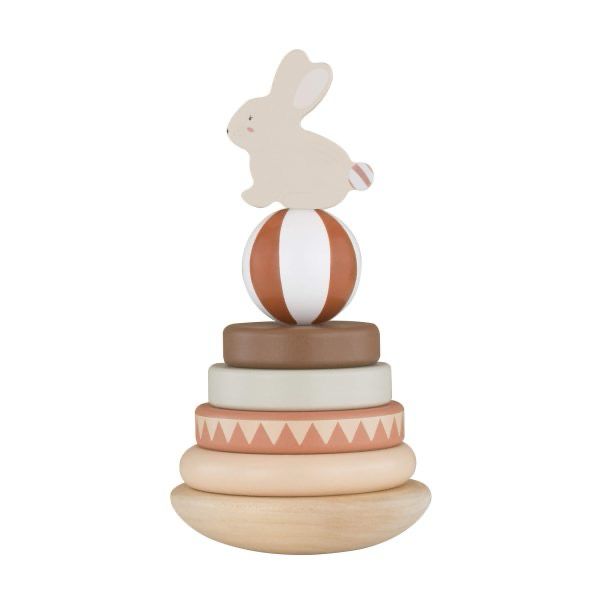 Ξύλινο Παιχνίδι Στοίβαξης - Rabbit Fox On Circusball