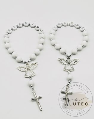 Personalisierter Rosenkranz weiß Personalisierter Rosenkranz weiß