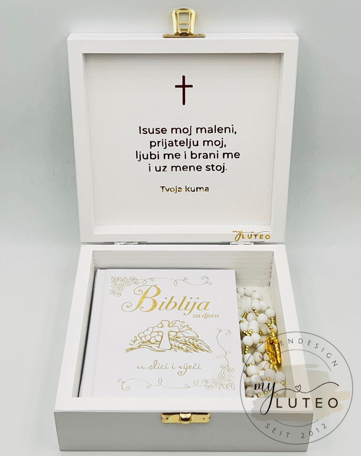 Personalisierte Erinnerungsbox zur Taufe oder Kommunion