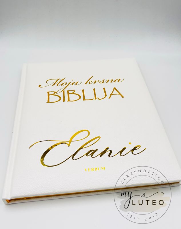 Personalisierte Bibel zur Taufe "Moja krsna Biblija"
