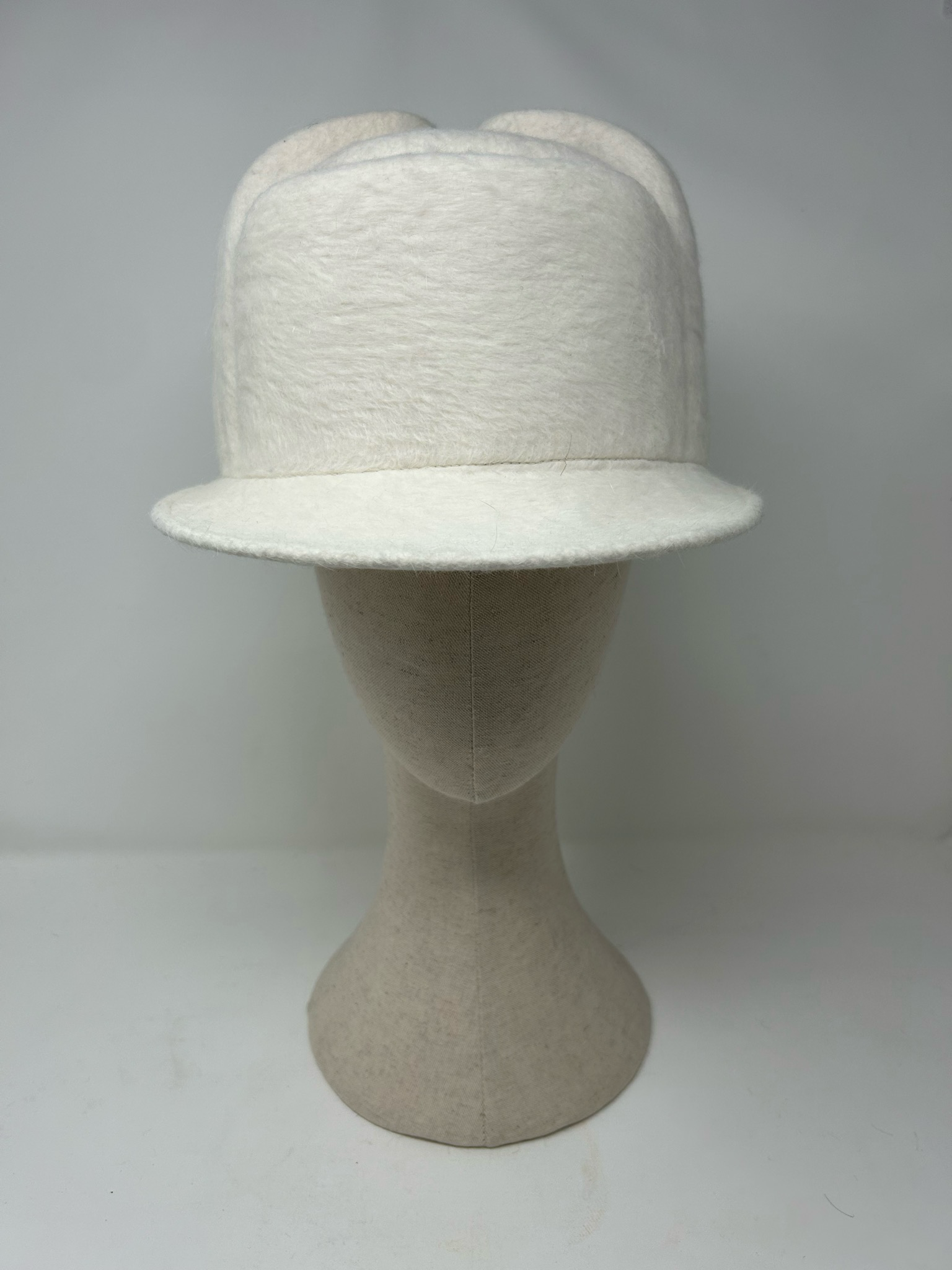 White Beaver Trapper Cap by Otis Damón