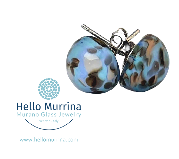 Murano Glass Earrings - Light Blue
