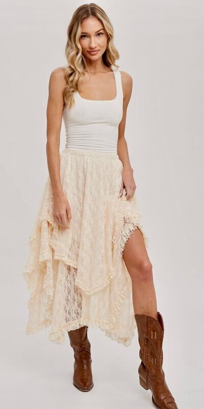 Lace Midi Skirt