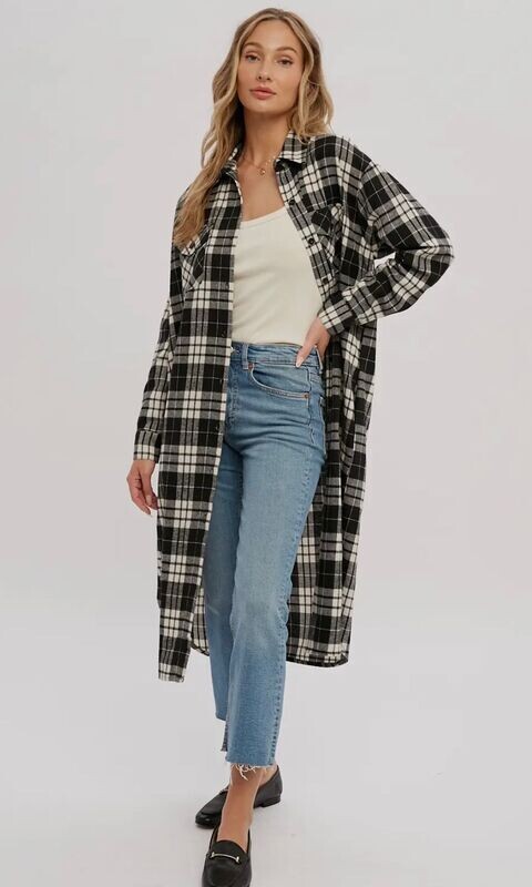 Plaid Long Shacket